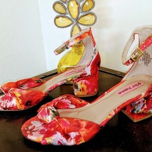 Betsy Johnson colorful cloth dress shoes